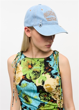 Denim cap Faded Denim A6563 Ganni 